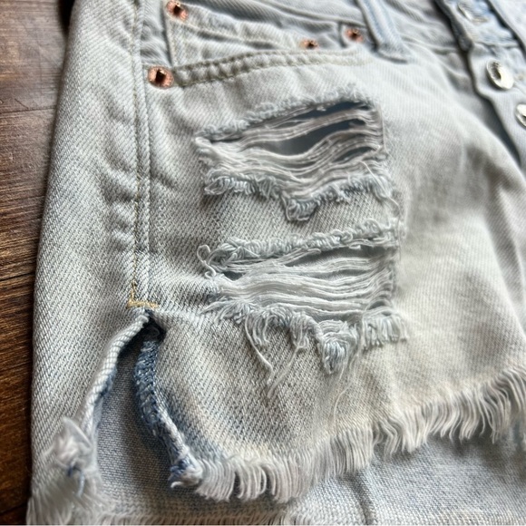 Abercrombie & Fitch Shorts Size 25 Button Fly Cut Off Ripped Women’s Juniors - Picture 9 of 11